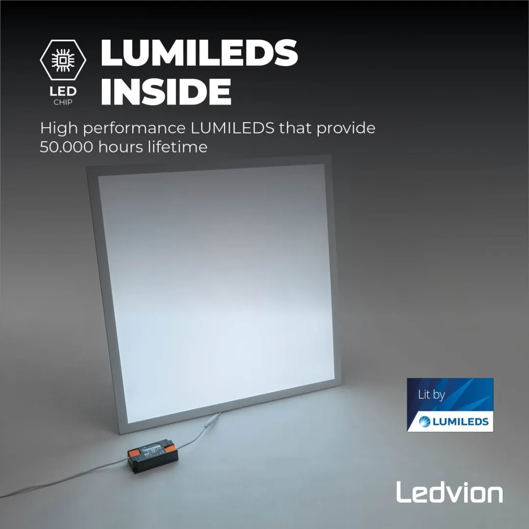 Ledvion LED Paneel 60x60cm 36W 6500K - Dimbaar