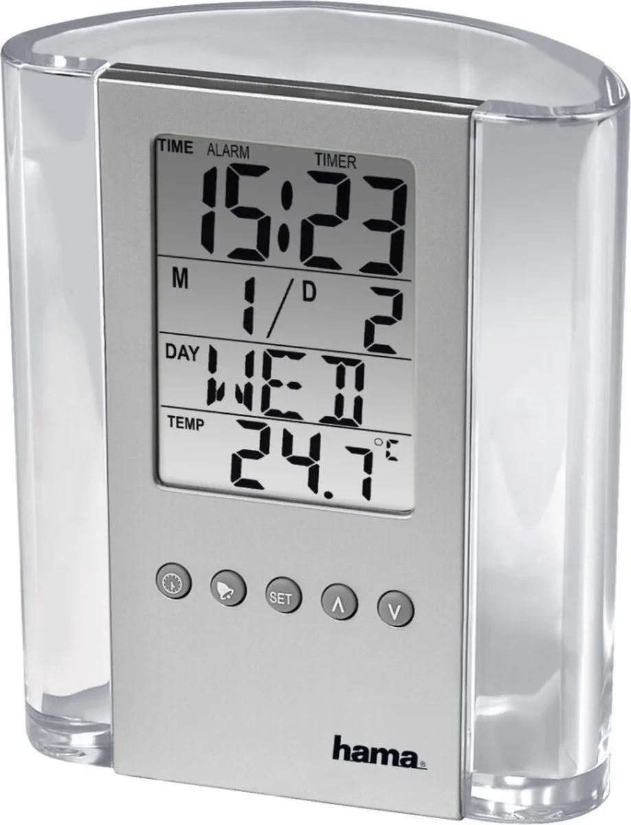 Hama LCD-Thermometer en Penhouder - Wit - afbeelding 2 van 5