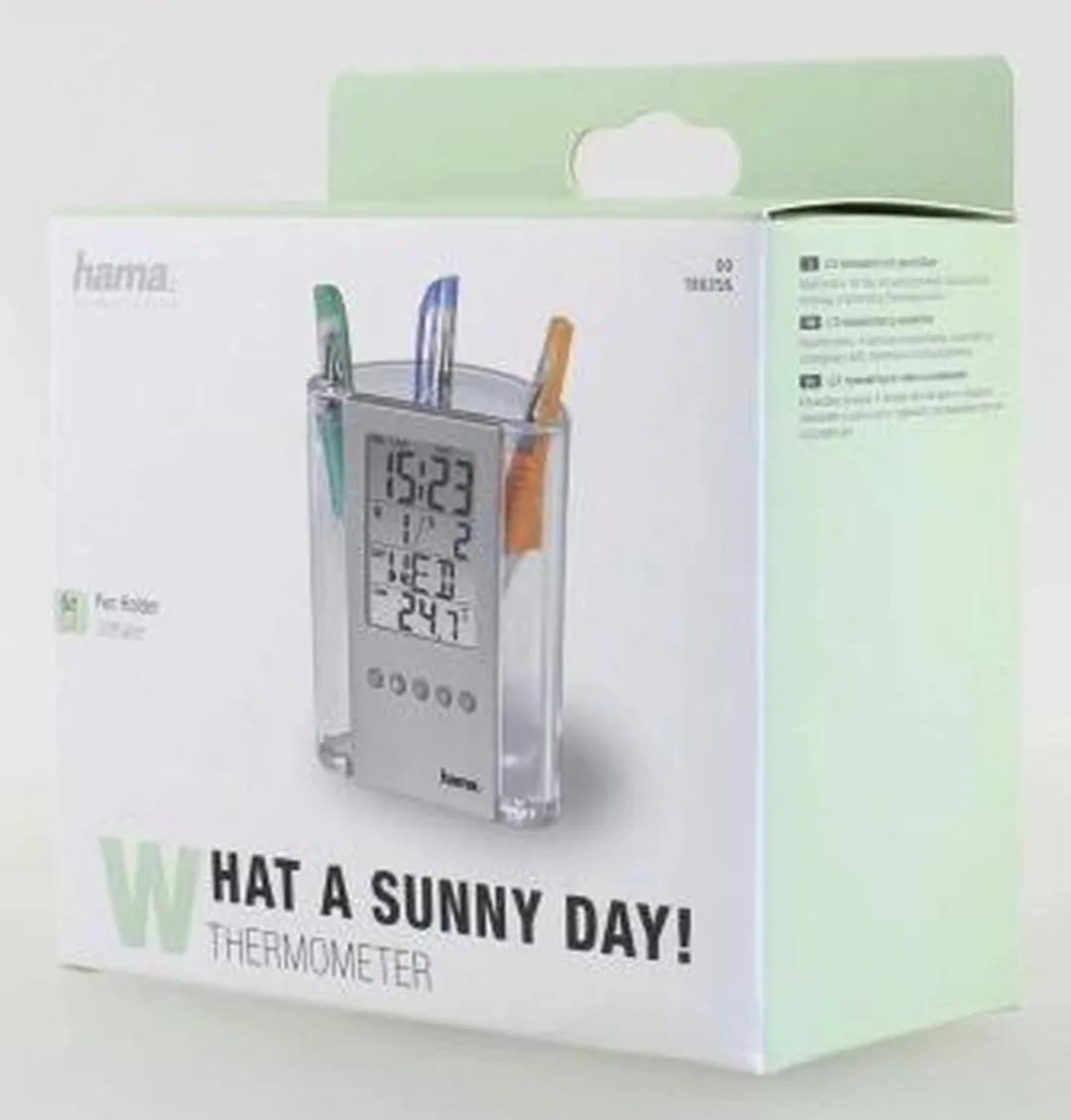 Hama LCD-Thermometer en Penhouder - Wit - afbeelding 3 van 5