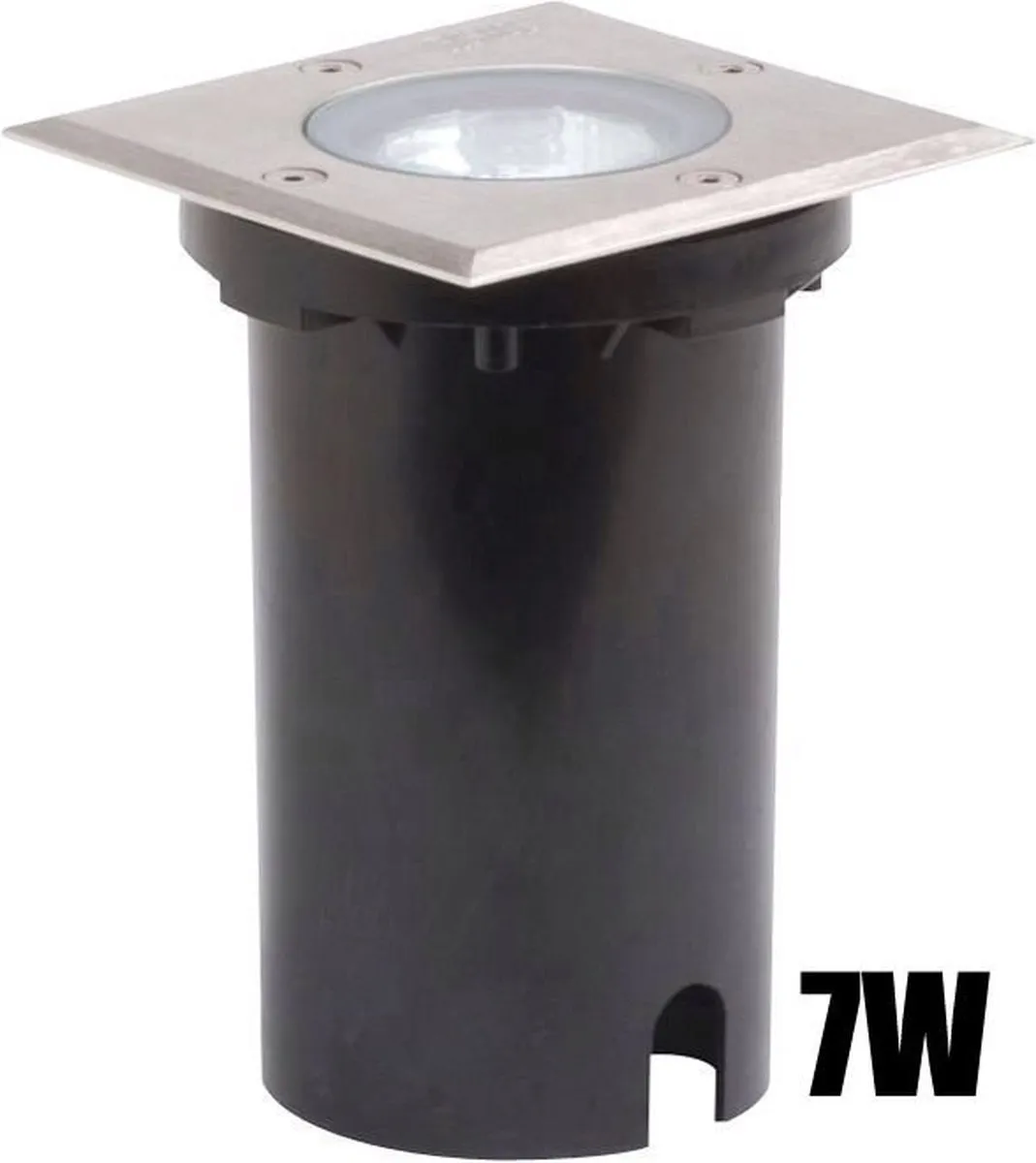 Konstsmide Grondspot Vierkant 7W 15cm - Zwart