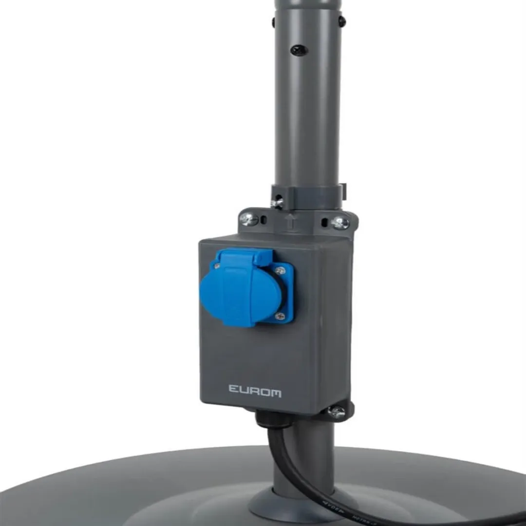 Eurom Terrasverwarming Floorstand - Tip-over Round Base - In Hoogte Verstelbaar 138-175 cm