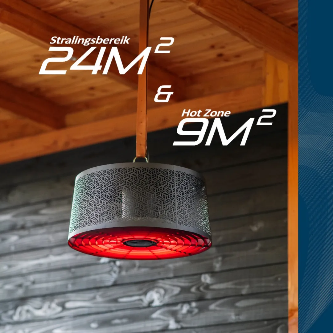 Sunred Moderna Artix Terrasverwarmer 2000W - Zwart