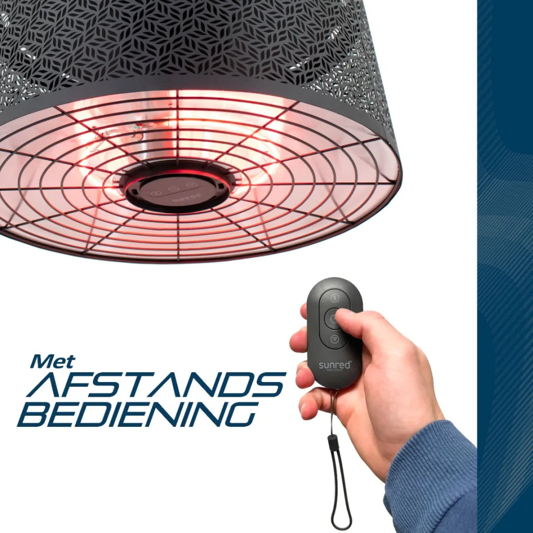 Sunred Moderna Artix Terrasverwarmer 2000W - Zwart