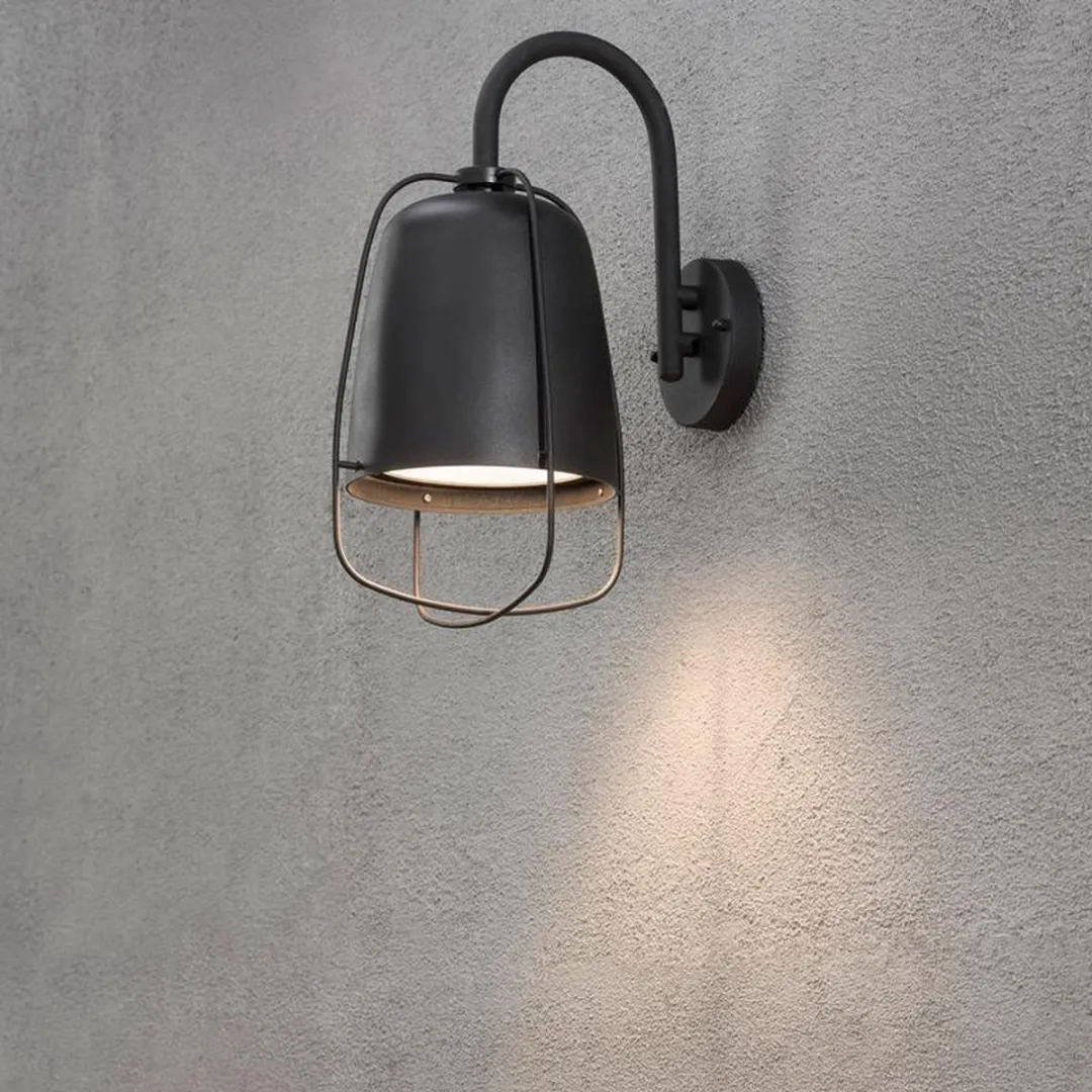 Konstsmide Perugia Wandlamp Buiten E27 - IP44 - Zwart