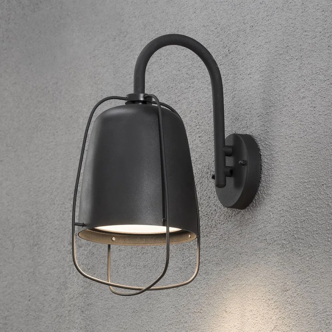 Konstsmide Perugia Wandlamp Buiten E27 - IP44 - Zwart