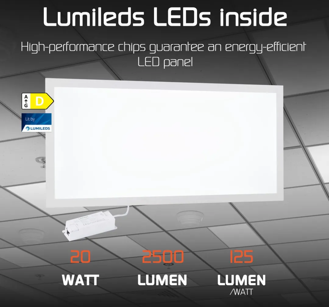 Ledvion LED Paneel 60x30 20W 4000K - afbeelding 5 van 6