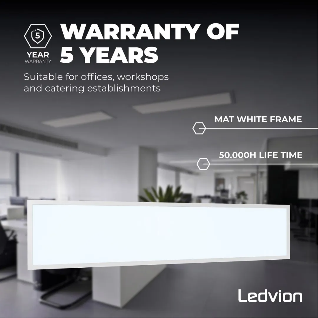 LEDVION LED Panel Dimbaar 120x30cm 36W 6500K