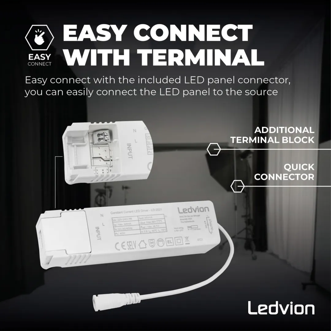 LEDVION LED Panel Dimbaar 120x30cm 36W 6500K - afbeelding 6 van 6