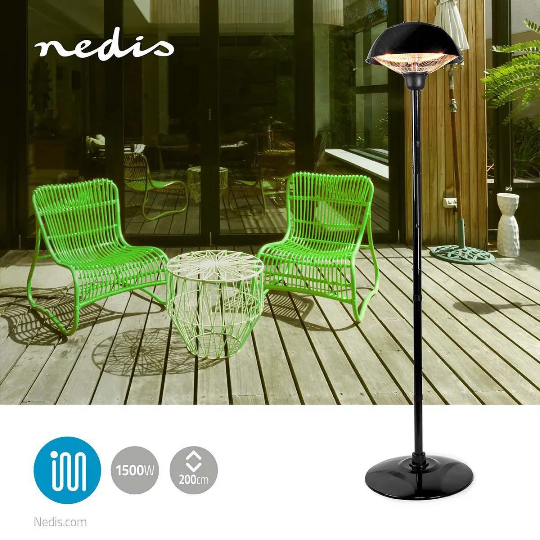 Nedis HTPA15EBK Patio Verwarmer 1500W - Zwart