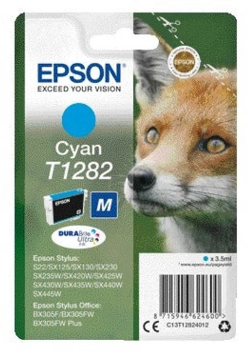 Epson T1282 C13T12824011 Cyaan Inktcartridge - 3.5ml