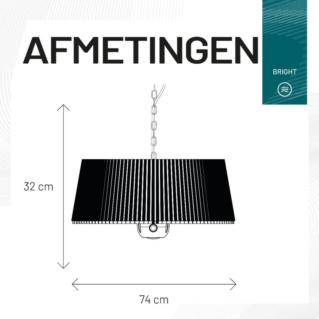 Sunred Artix Terrasverwarmer 1800W - Wit - 3 standen