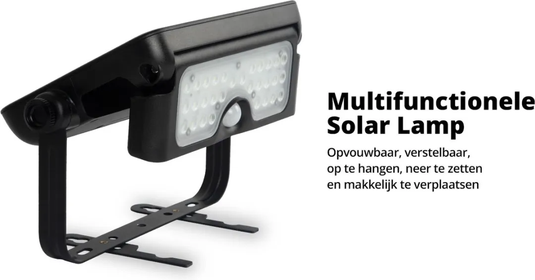 FlinQ Solar Wandlamp 5W - Warm Wit - Zwart - afbeelding 6 van 6