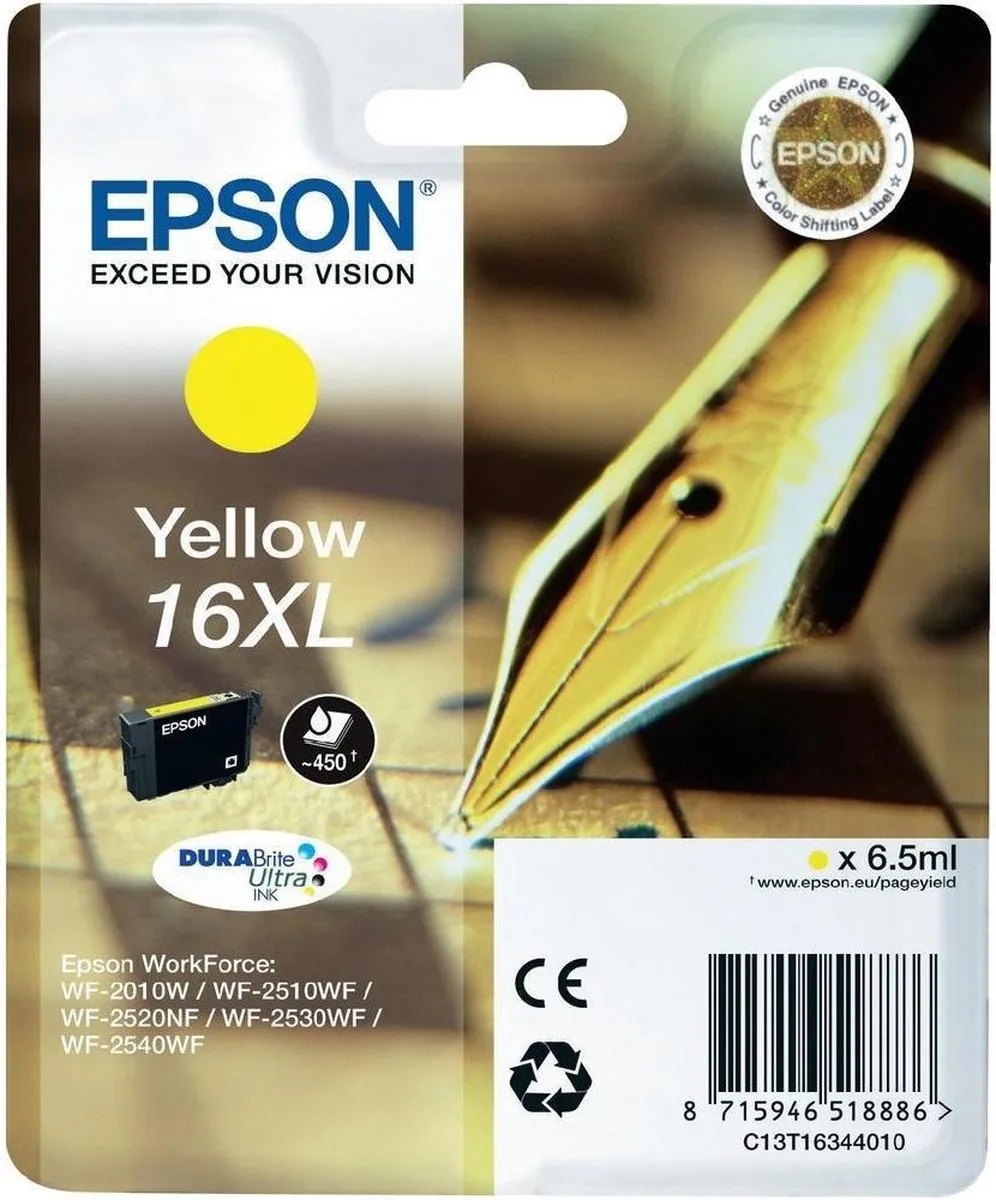 Epson 16XL Geel C13T16344010 - 450 pagina's