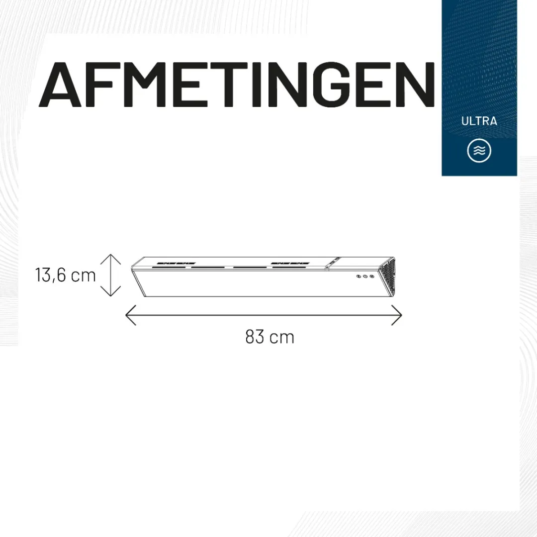 Sunred - Proglax Gastro - Ultra lijn - Zwart - Wand model - Terrasverwarmer - Infraroodstraling - 2000 W – ECO - 5 standen – ECO – SMART - Afstand bestuurbaar - Elektrische heater – Slimme heater