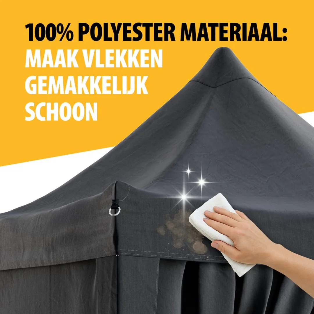 Tristar PT-7810 Partytent 3x3m - Antraciet - Incl. Zandzakken