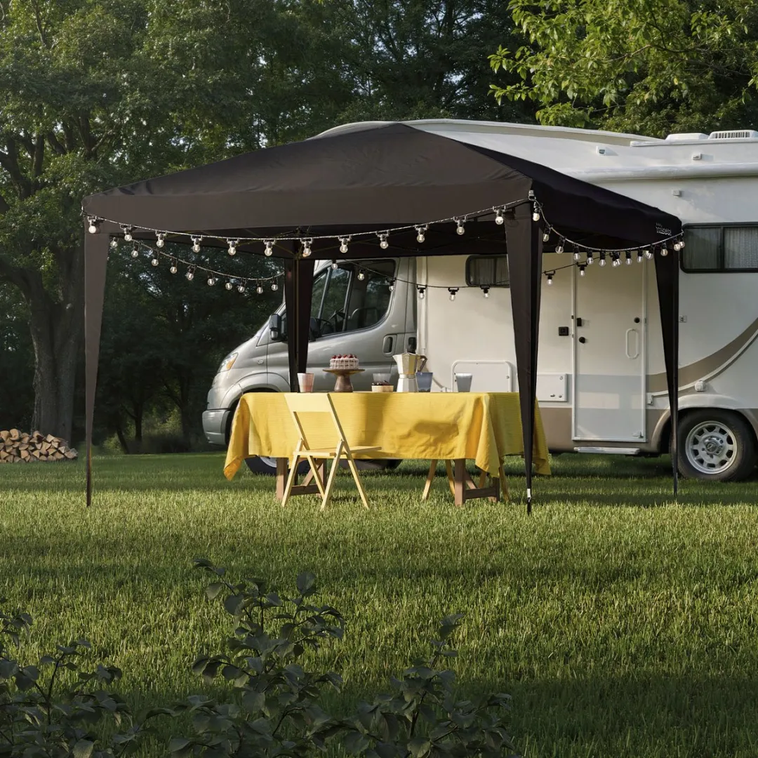 Tristar Partytent 3x3m - Inclusief Set van 4 Zandzakken - PT-7802 + PT-7805 - Easy Up - Met Zijwanden - Waterdicht - inclusief Draagtas - Paviljoen - Opvouwbaar - Antraciet