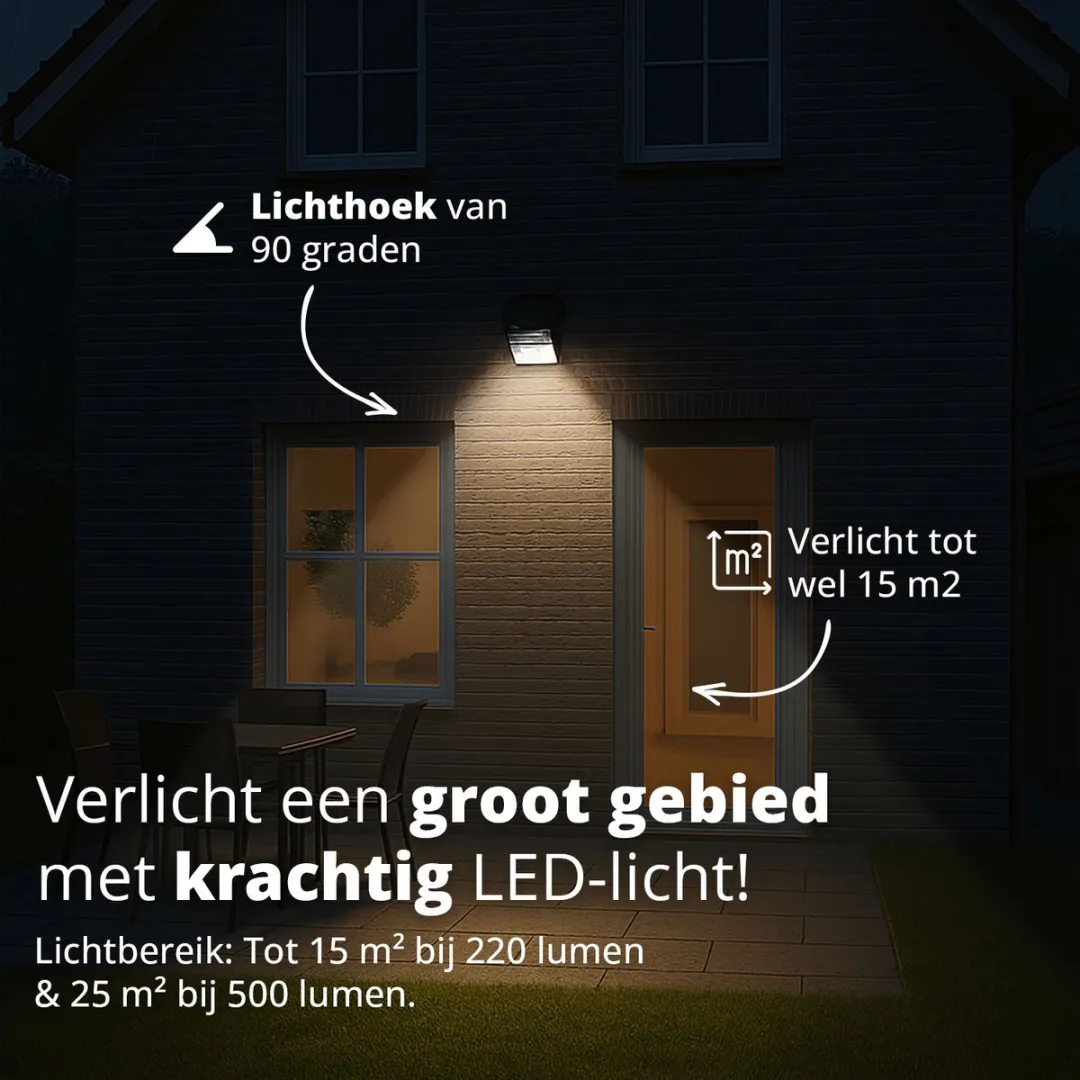 FlinQ Atalanta Solar Wandlamp 2W - 2 Stuks - Zwart