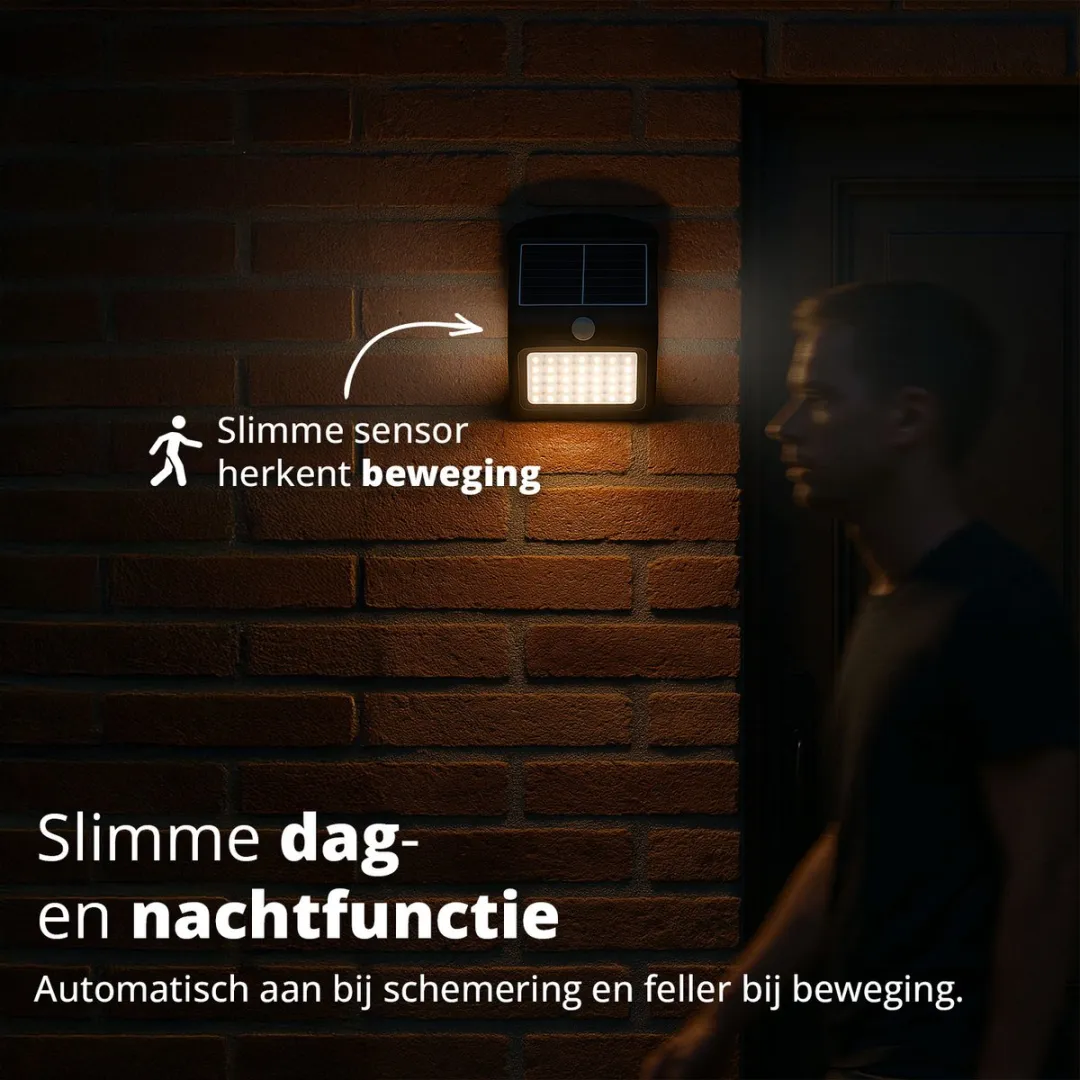 FlinQ Atalanta Solar Wandlamp 2W - 2 Stuks - Zwart