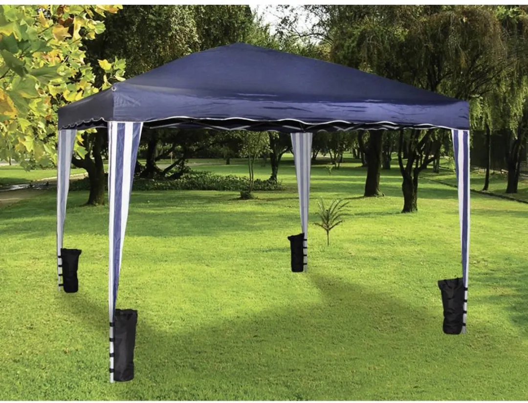 Perel Gewichtszak voor tuinpaviljoen, 1 stuk, 50 x 15 cm, zwart