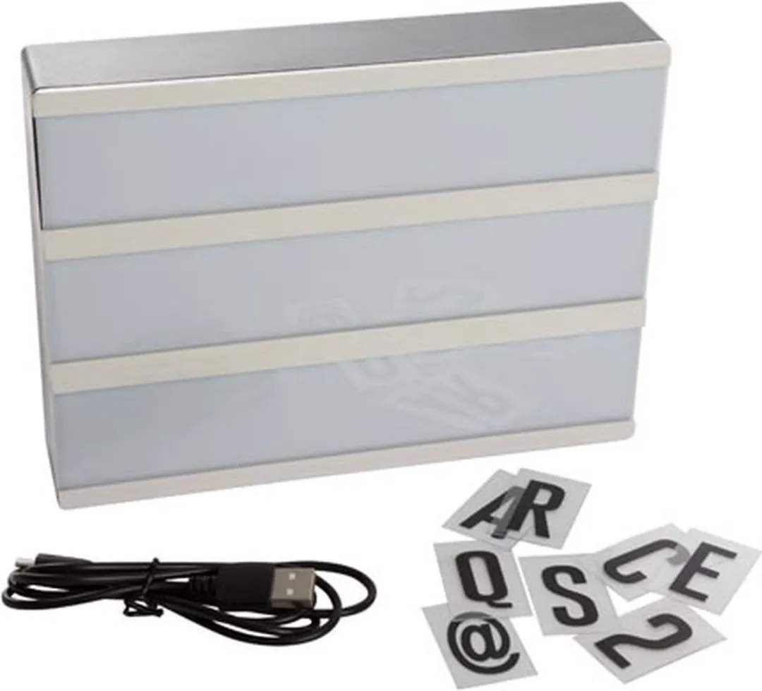 Perel Decoratieverlichting Lightbox 20 X 15 Cm Wit 4-delig