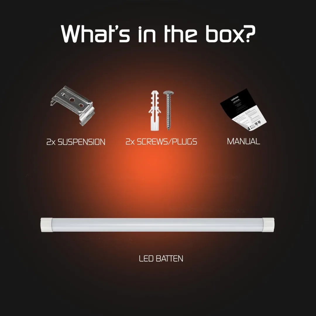 LEDVION LED Armatuur 120cm 30W 6500K - Wit - afbeelding 4 van 6