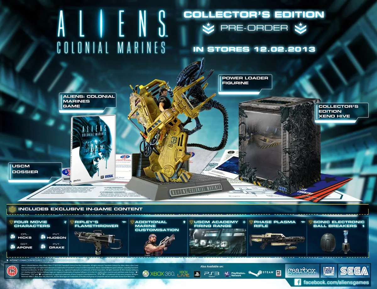 Sega Aliens Colonial Marines Collector's Edition