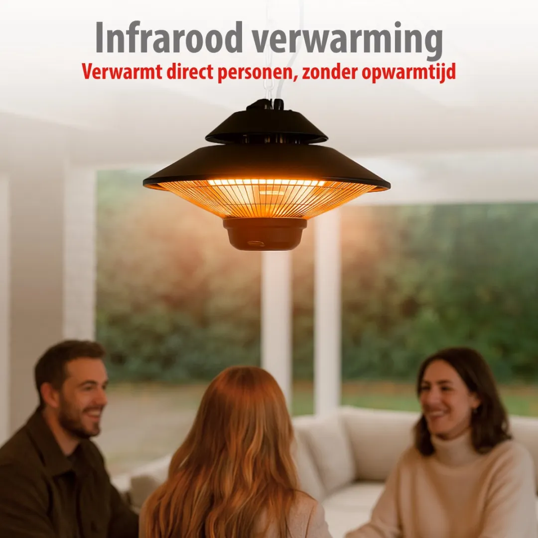 Alpina Heater Terrasverwarmer 1500W - Zwart