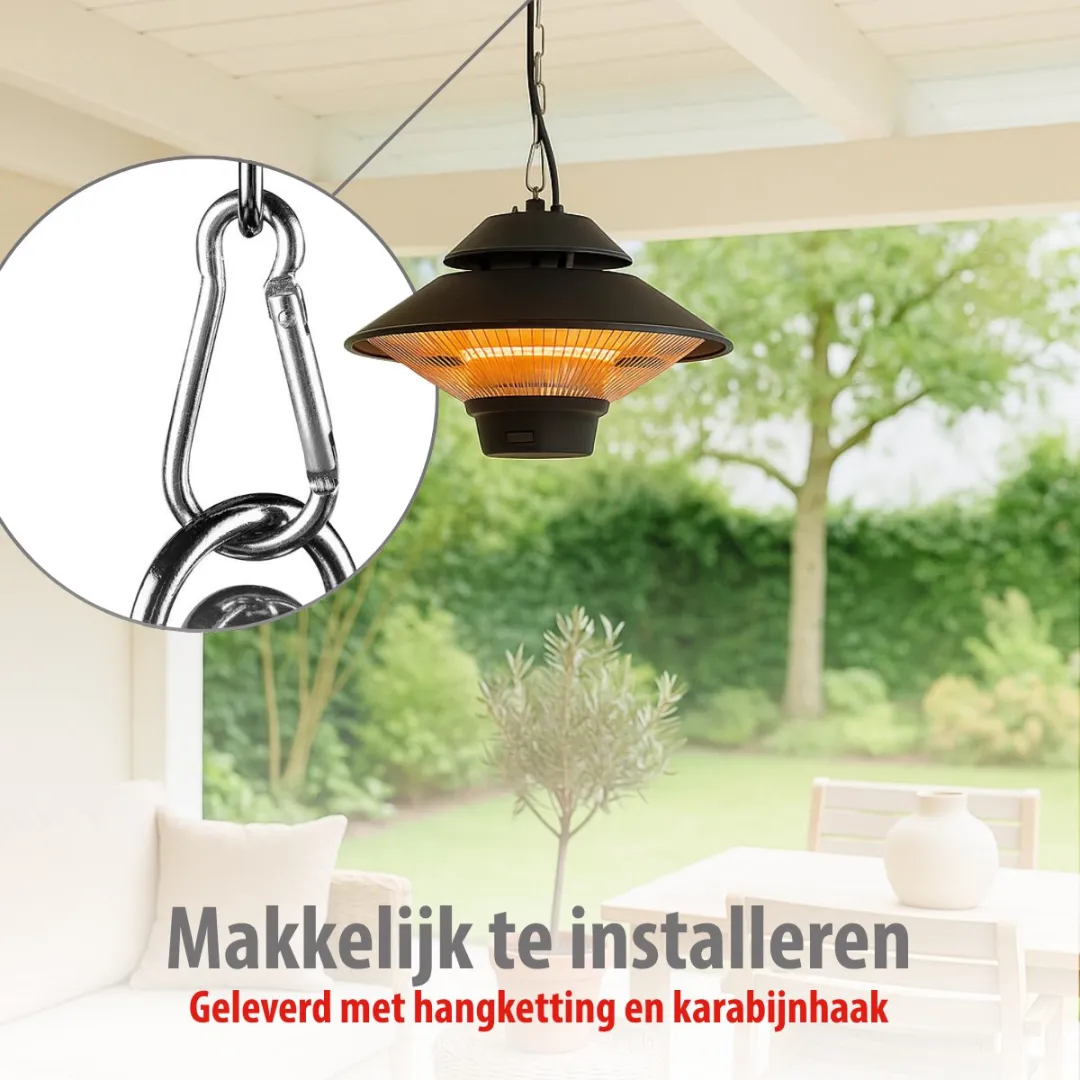 Alpina Heater Terrasverwarmer 1500W - Zwart