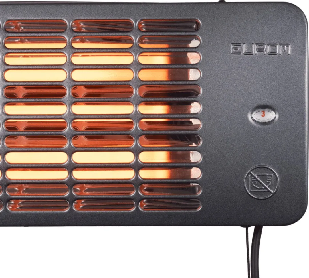Eurom Q-time 2001 Terrasverwarmer 2000W - Zwart/Grijs