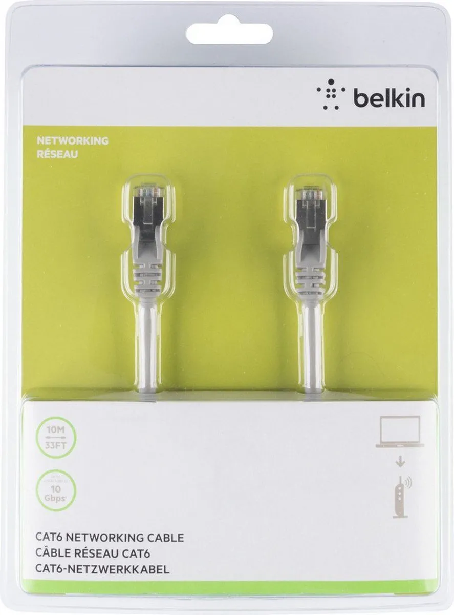 Belkin Cat6 Netwerkkabel 10m - Grijs