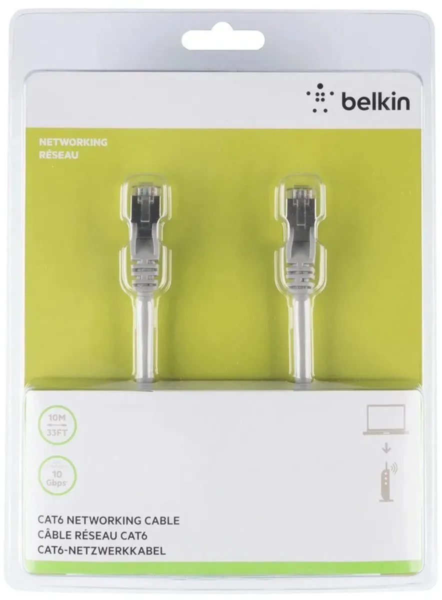 Belkin Cat6 Netwerkkabel 10m - Grijs