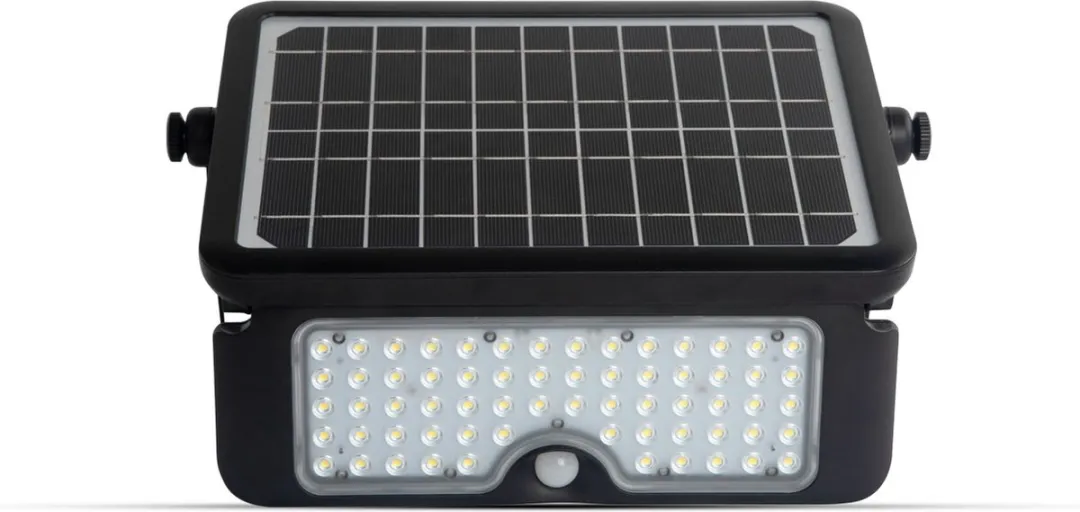 FlinQ Solar Floodlight Wandlamp 10W - Zwart - afbeelding 6 van 6