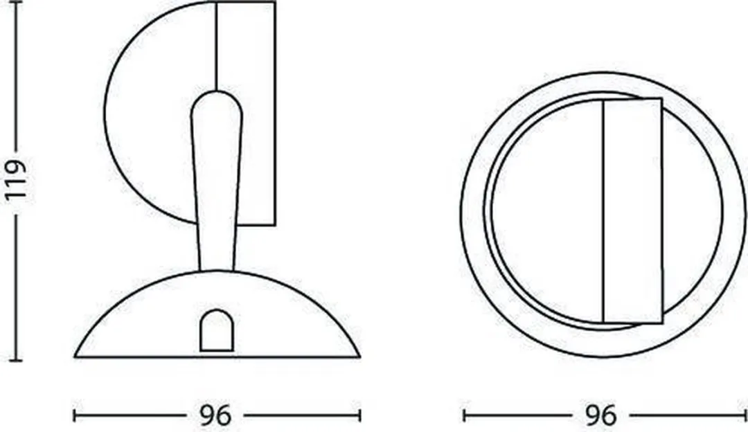 Philips myLiving Dyna Wandspot Single Spot - Wit