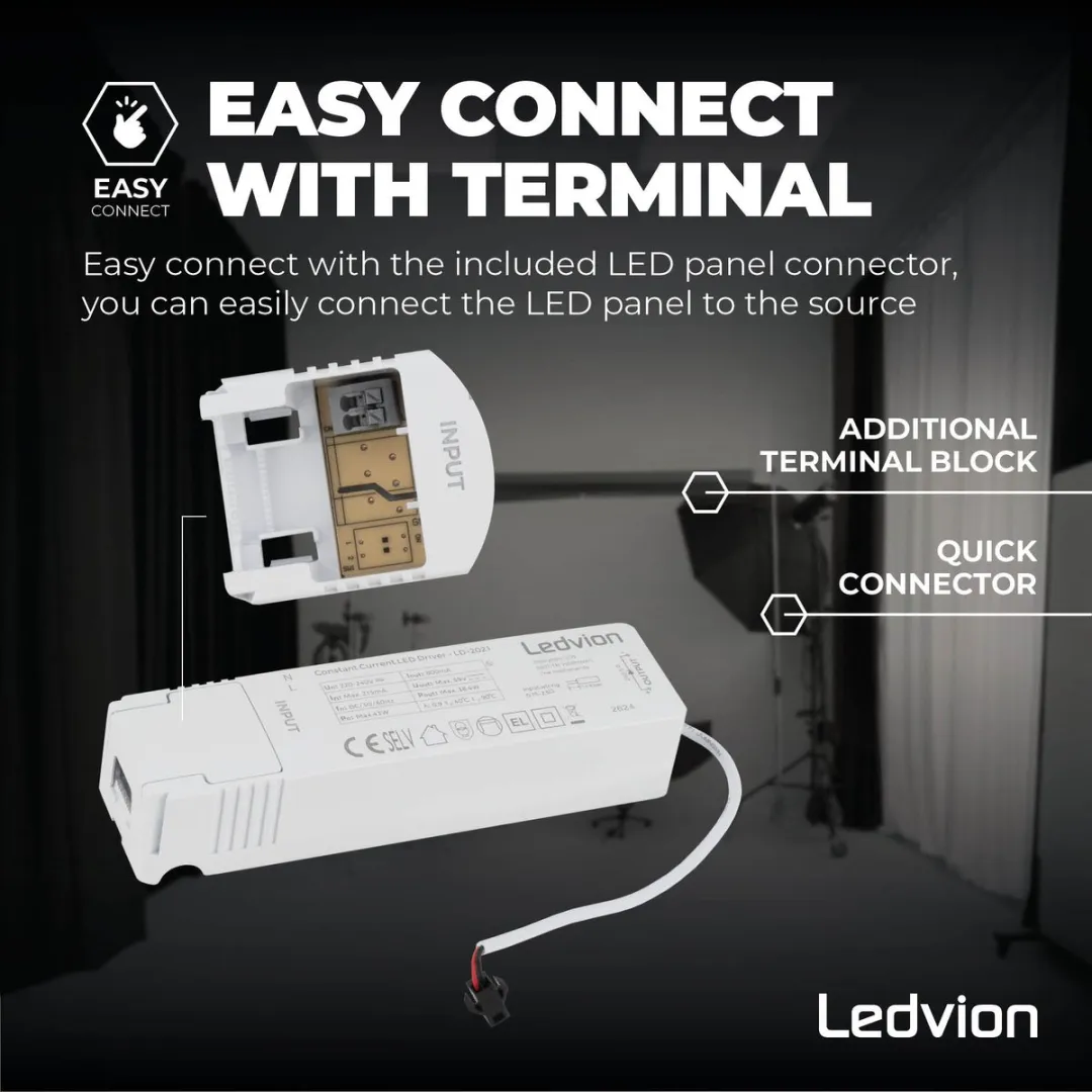 Ledvion LED Panel 120x30cm 36W 4000K - Wit