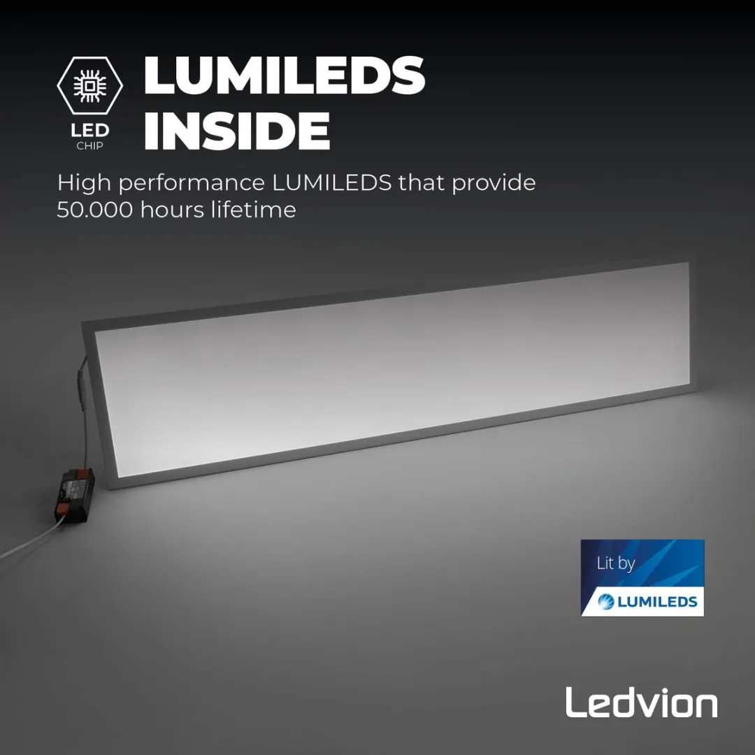 Ledvion LED Panel 120x30cm 36W 4000K - Wit