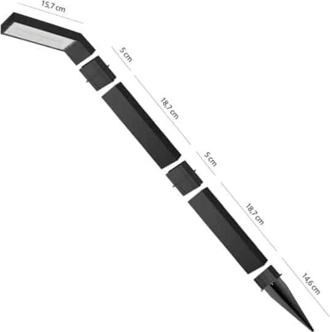 FlinQ Yora Solar Tuinverlichting - 2 Stuks - Zwart