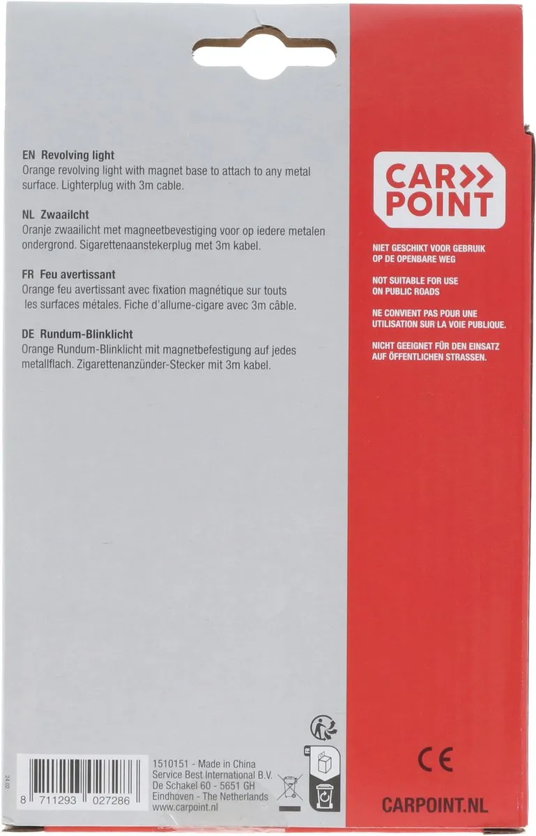 Carpoint Zwaailamp High-Voltage 500W - Oranje - afbeelding 6 van 6