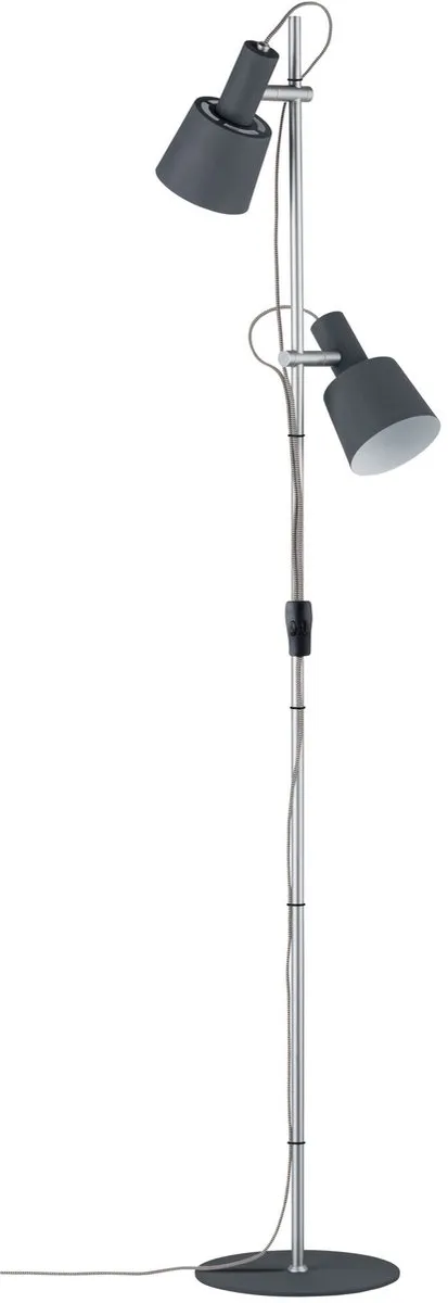 Paulmann Neordic Haldar Staande Lamp - 2x20W Donkergrijs/Chroom