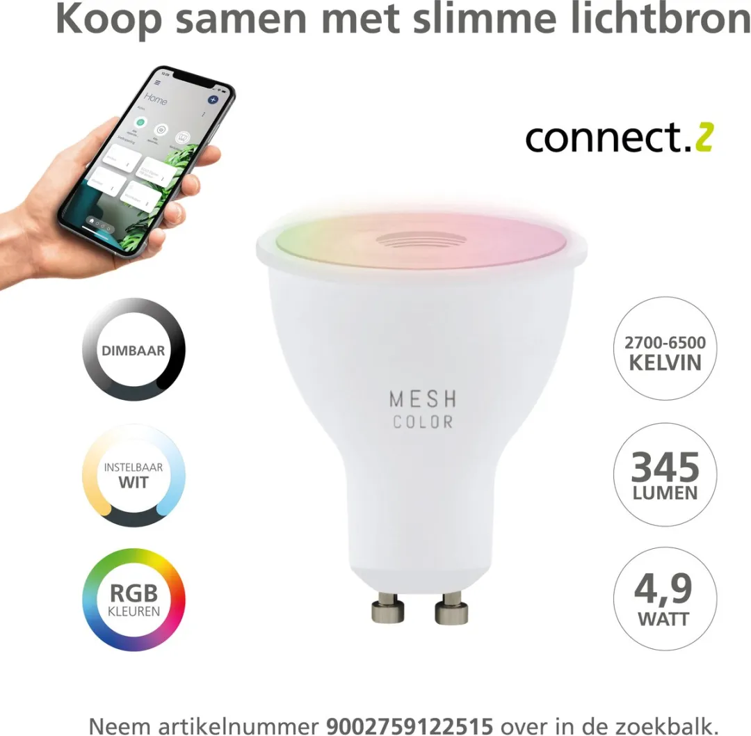 Eglo Consuma 1 Opbouwspot GU10 - 28cm - Zwart/Goud
