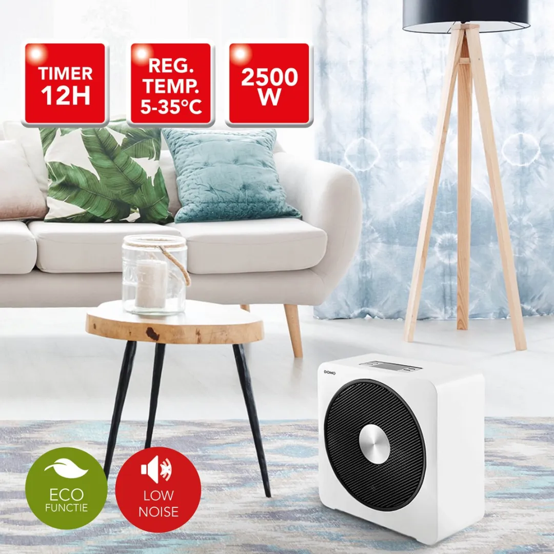 Domo DO7344H Keramische Kachel 2500W - Wit/Zwart