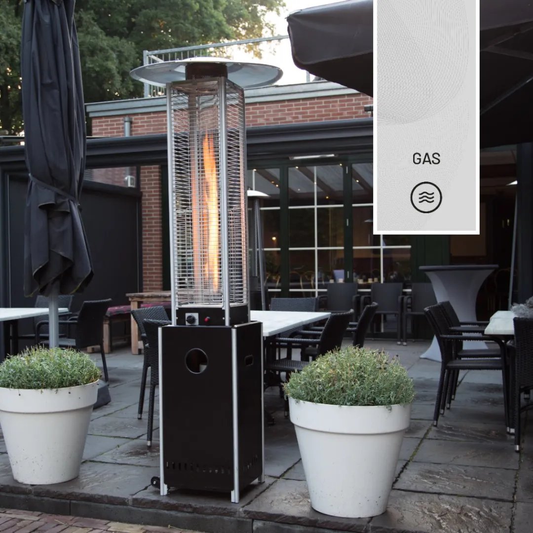 Sunred Flame Torch Terrasverwarmer 12000W - Zwart