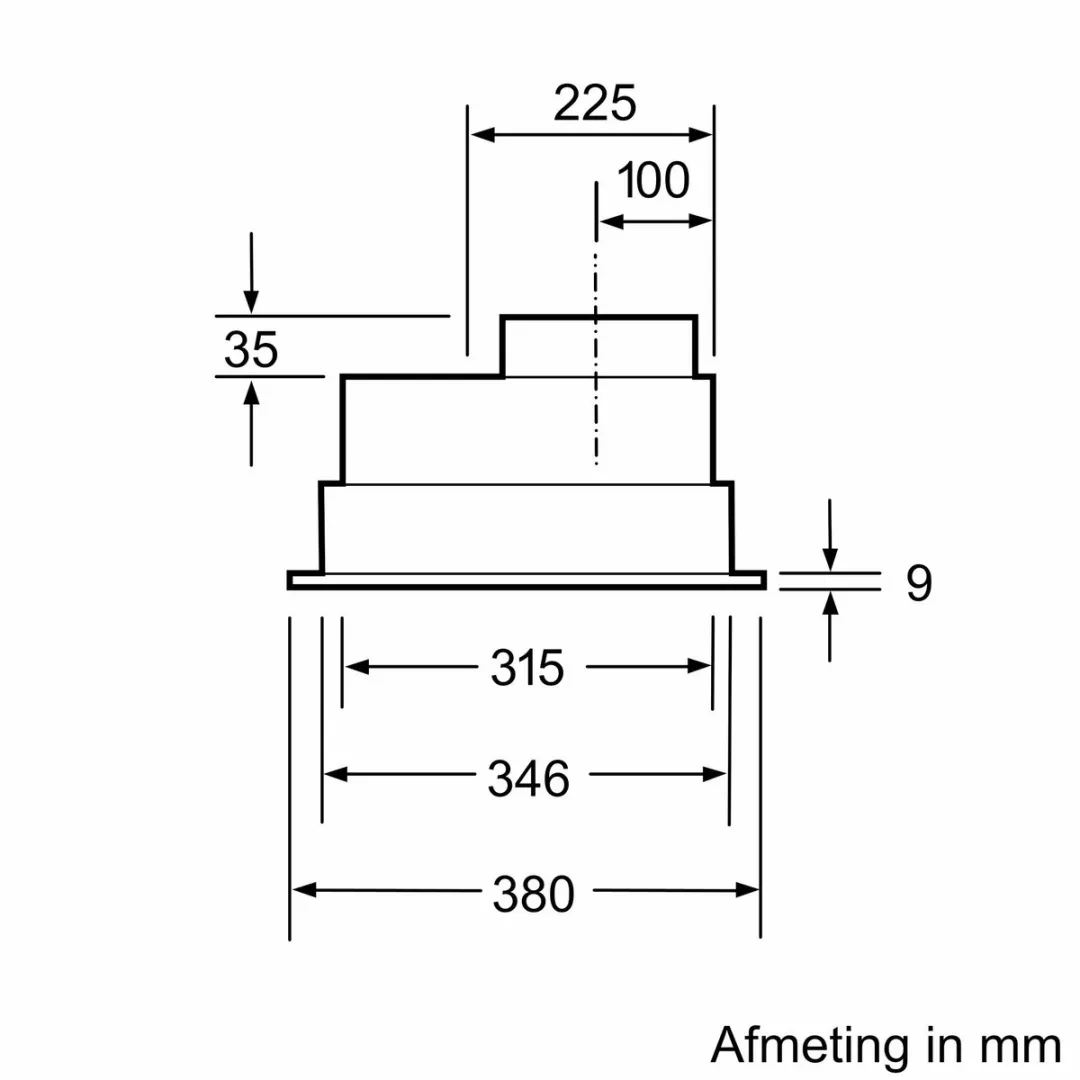 Siemens iQ300 LB75566 Afzuigkap 75cm - Zilvermetaal - 614 m³/u