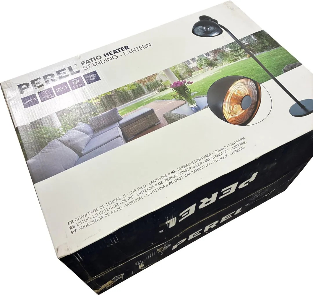 Perel PHS2000-R Staande Terrasverwarmer 2000W - Zwart - afbeelding 6 van 6