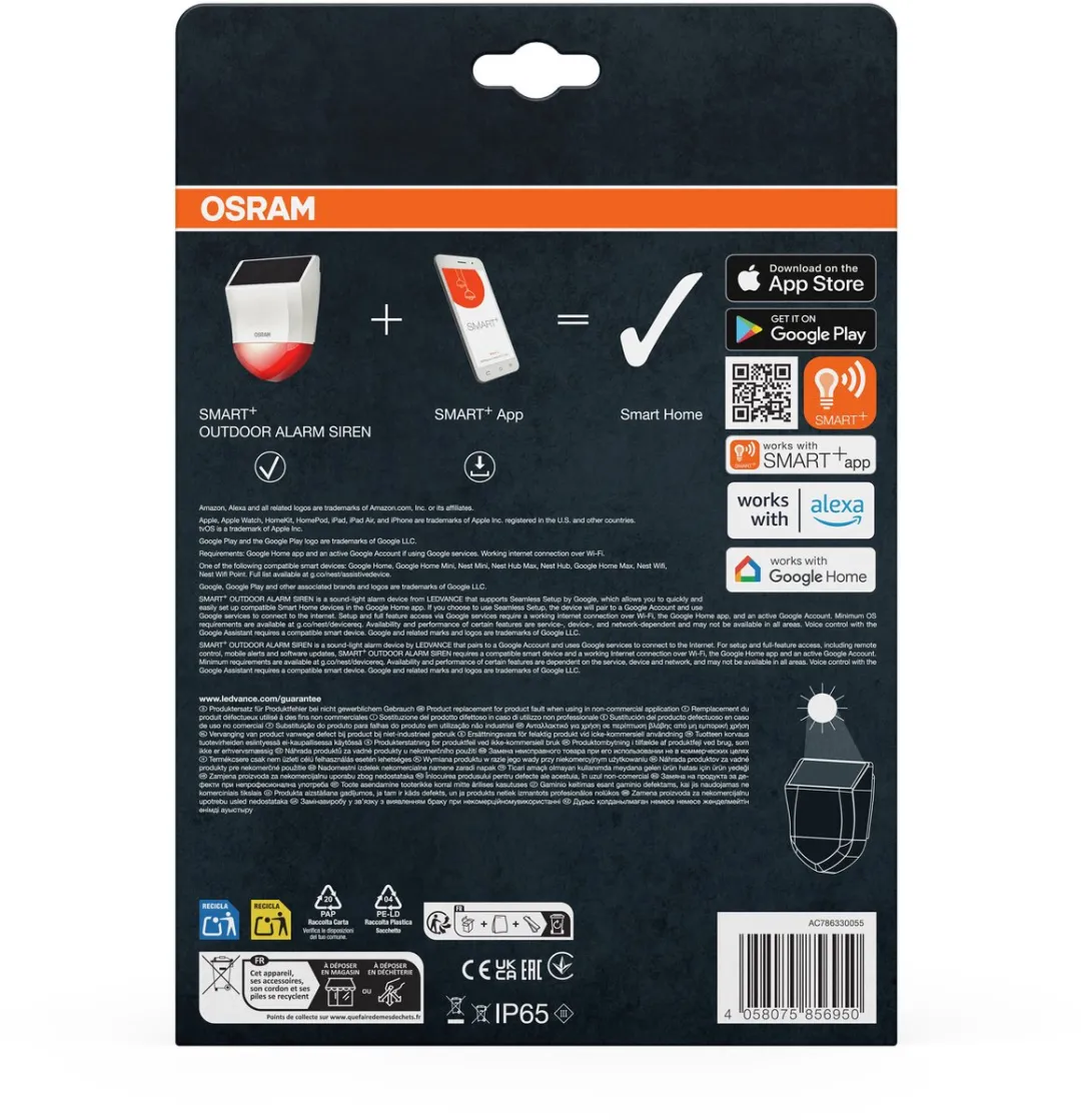Osram SMART+ Outdoor Sirene WiFi - Wit