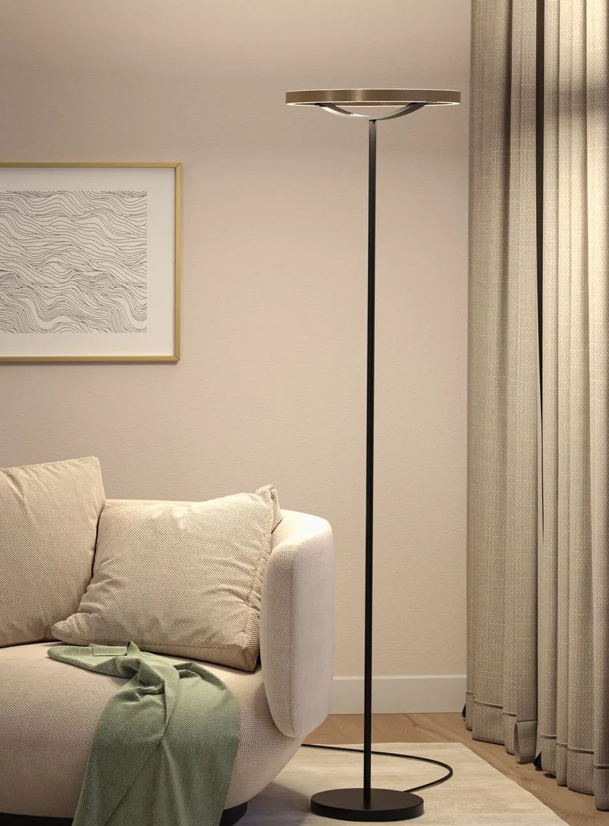 Paulmann Melira Staande LED-lamp 17,5W - 2700K - 1570mm - Zwart mat/Goud