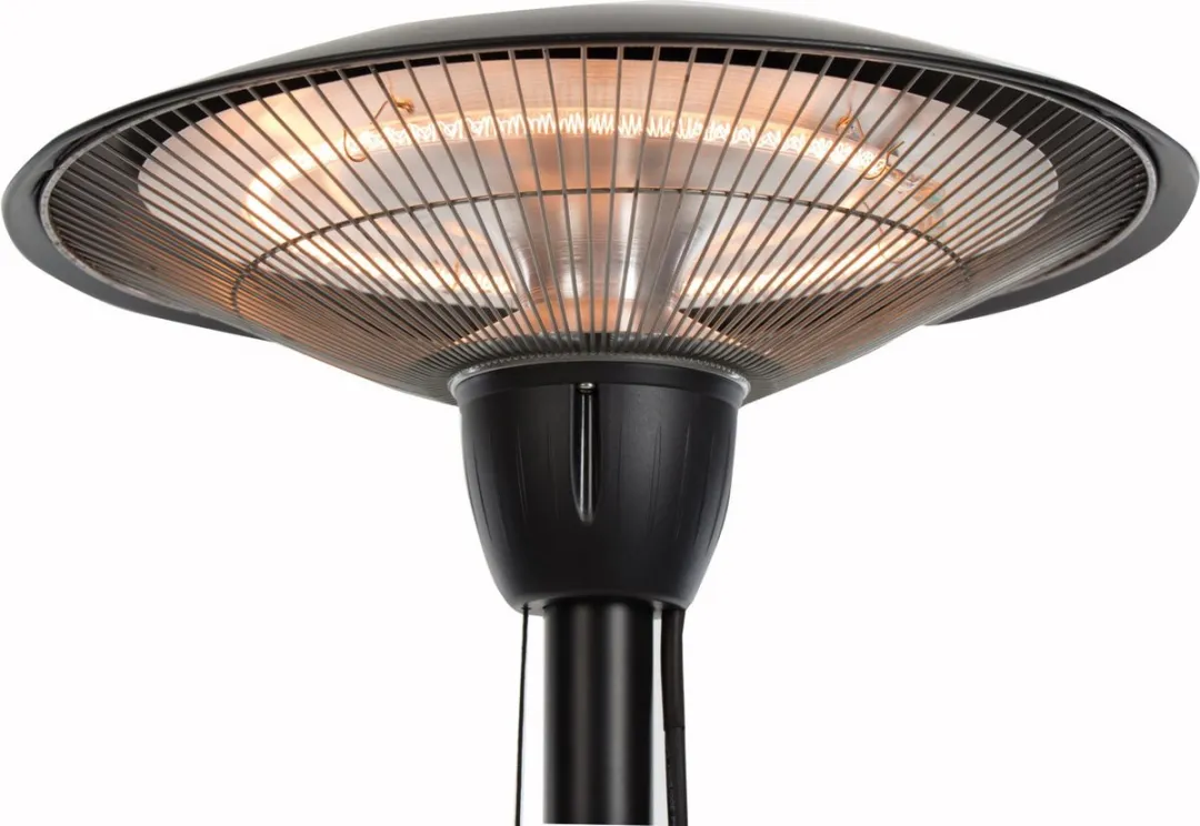 Sunred – Barcelona - Bright lijn - Zwart – Staand model - Terrasverwarmer - Infraroodstraling - 1500 W - Elektrische heater