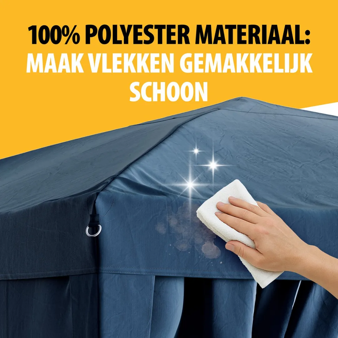 Tristar PT-7808 Partytent 3x3m - Donkerblauw - 4 Zijkanten - afbeelding 6 van 6