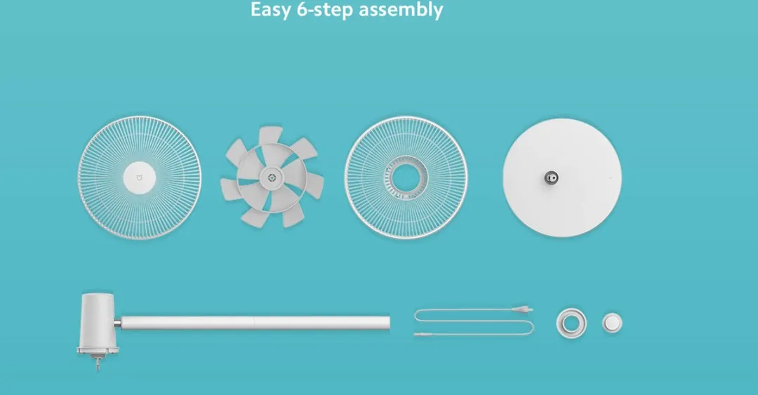 Xiaomi Mi Smart Standing Fan 2 BPLDS02DM - 343cm - Wit - afbeelding 6 van 6