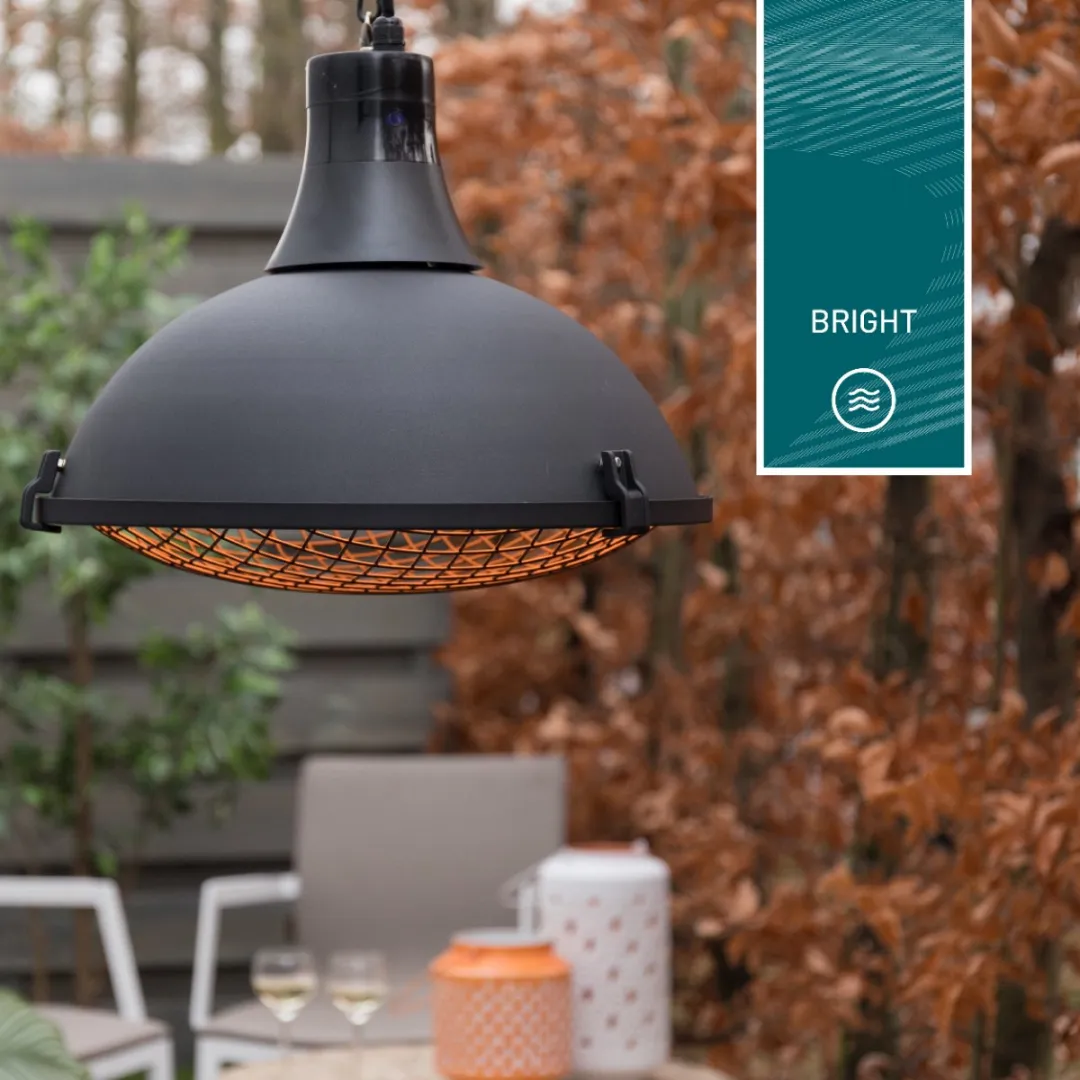 Sunred Indus II Terrasverwarmer 2100W - Zwart - 3 standen - afbeelding 6 van 6