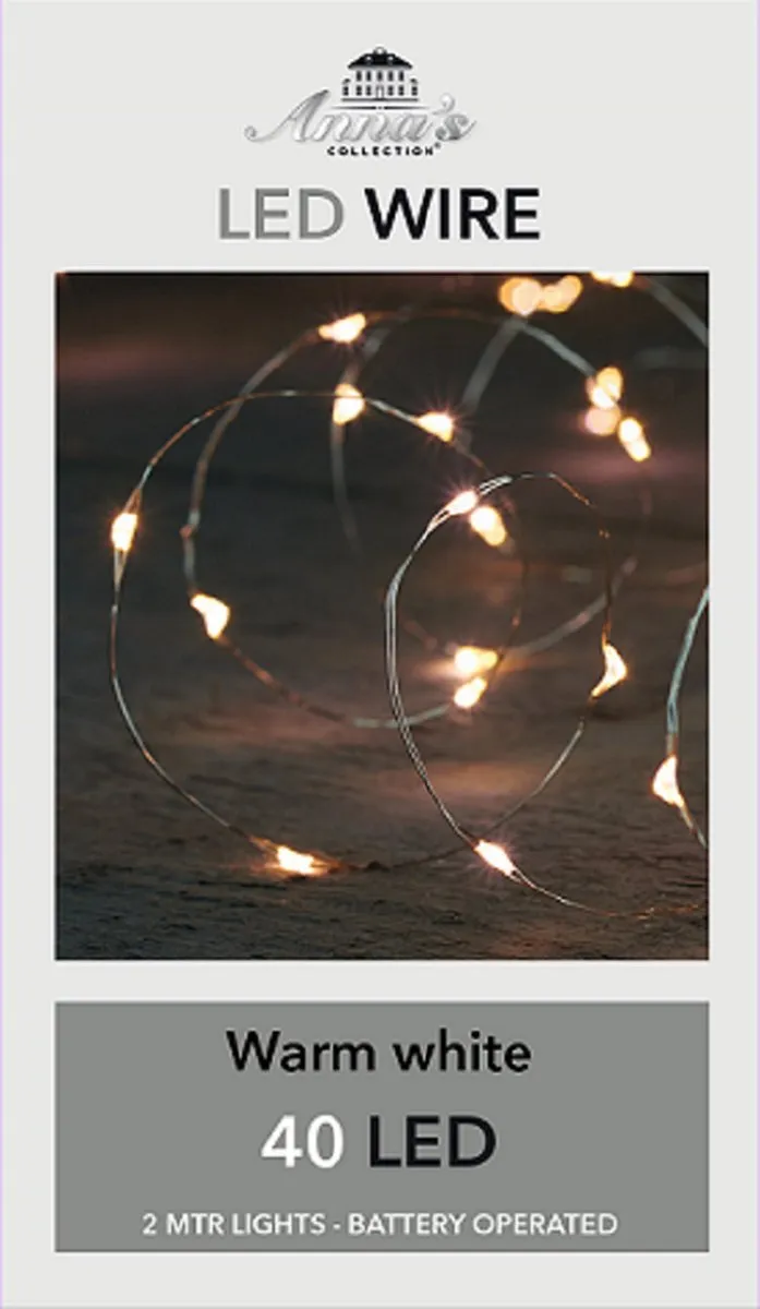 Anna's Collection Zilverdraad LED Kerstverlichting 40 LED